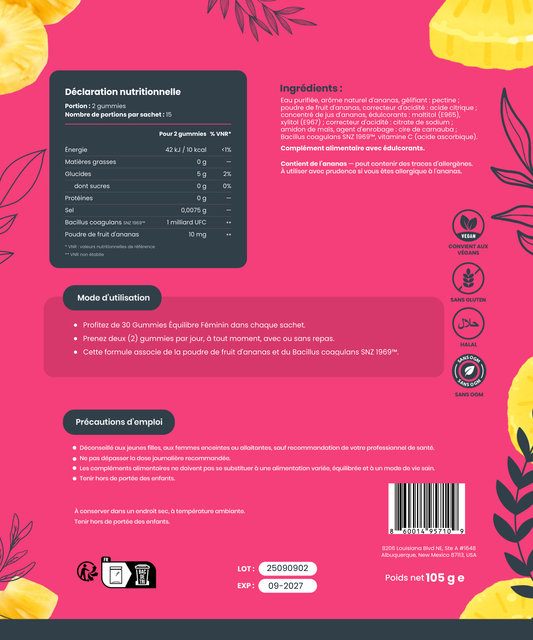 Quels sont les avis sur les gummies Equilibre Feminin ?
